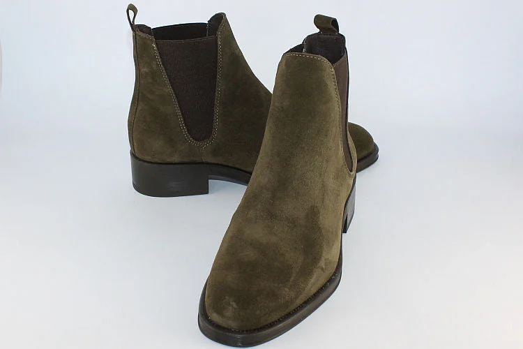 'Alpe Couture' Suede Olive Ankle Boot