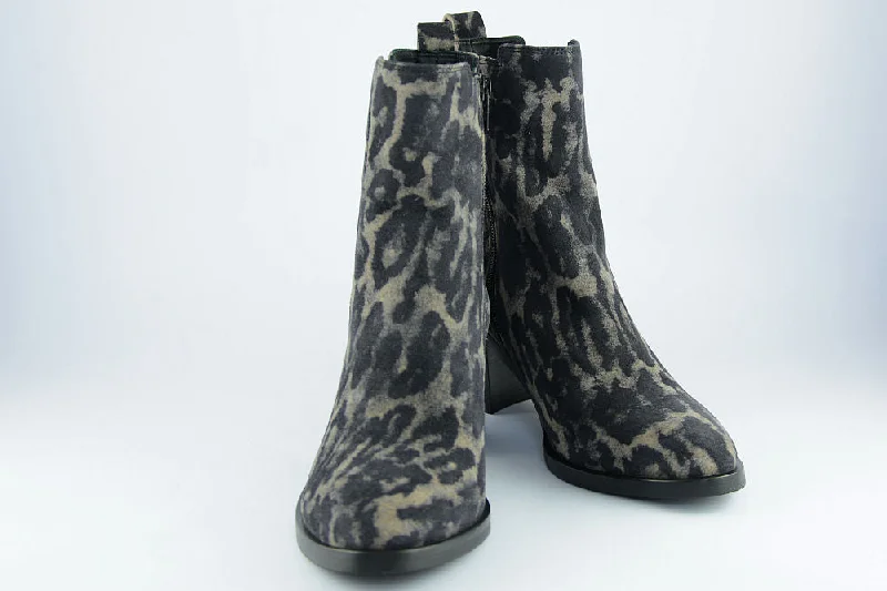 'Simba' Leopard Suede Ankle Boot