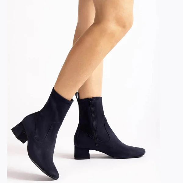 Unisa Lemico Suede Navy Ankle Boots