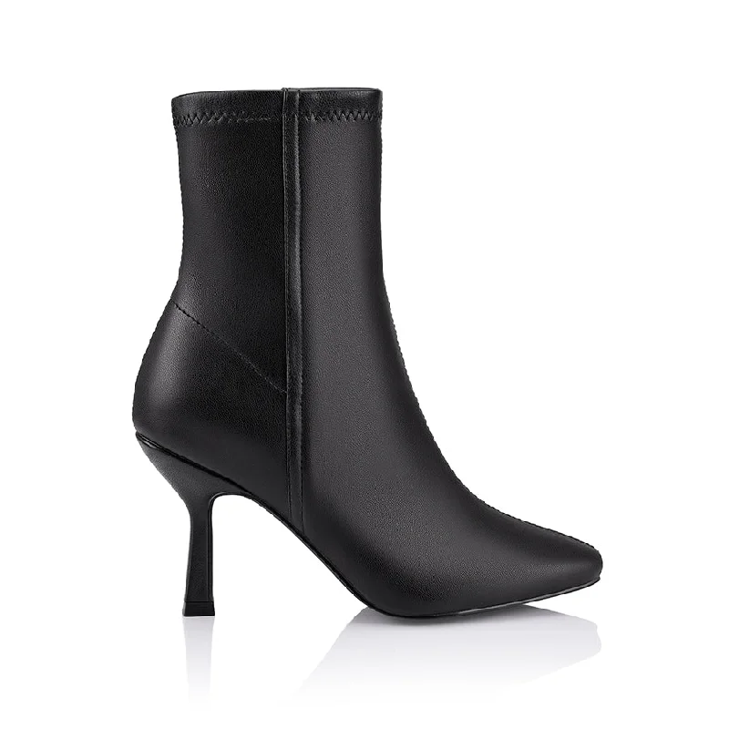 Birdy Stretch Ankle Boots - Black