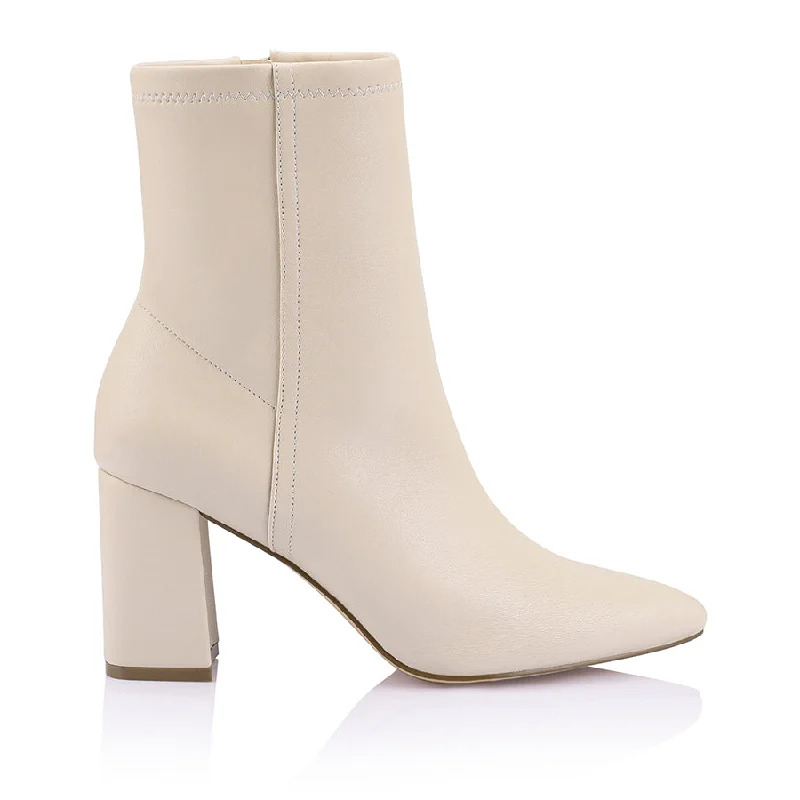 Max Stretch Ankle Boots - Bone Stretch