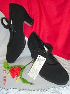 2.25" Sevilla -- Flamenco Shoe -- Black Suede