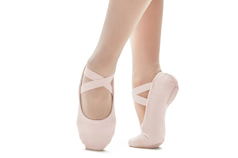 Brio -- Stretch Canvas Split Sole Ballet -- Light Pink