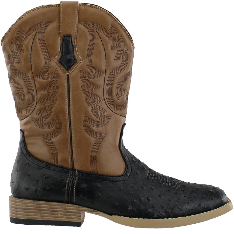 Bumps Square Toe Cowboy Boots