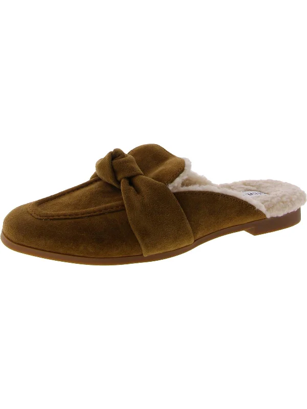 The Best Prices Chart F Womens Suede Faux Fur Lined Slide Slippers