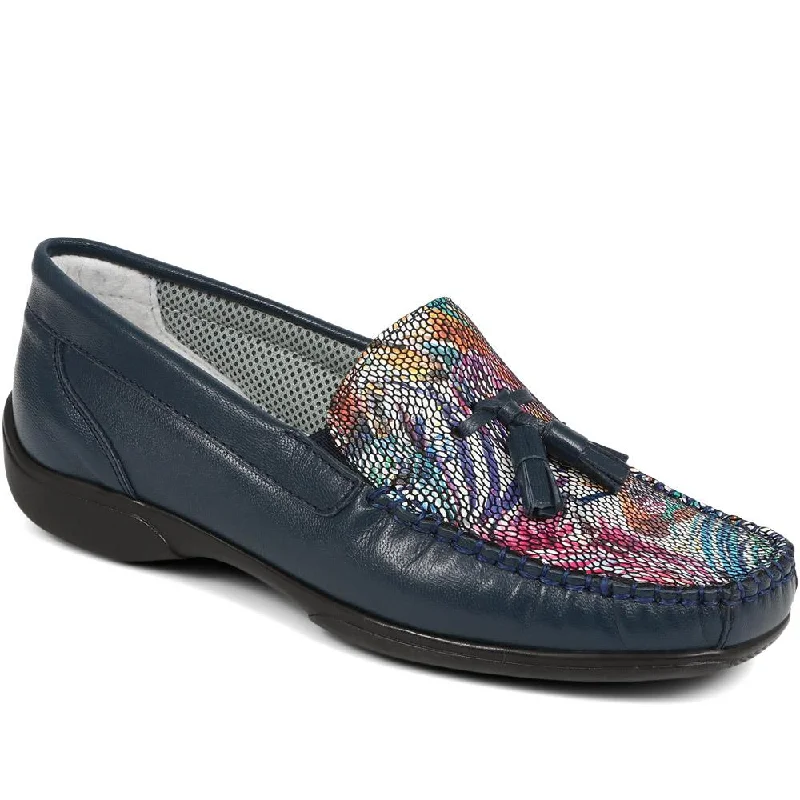 Best Prices Of The Season Happening Now Embroided Panel Leather Loafers - CONT39001 / 325 241