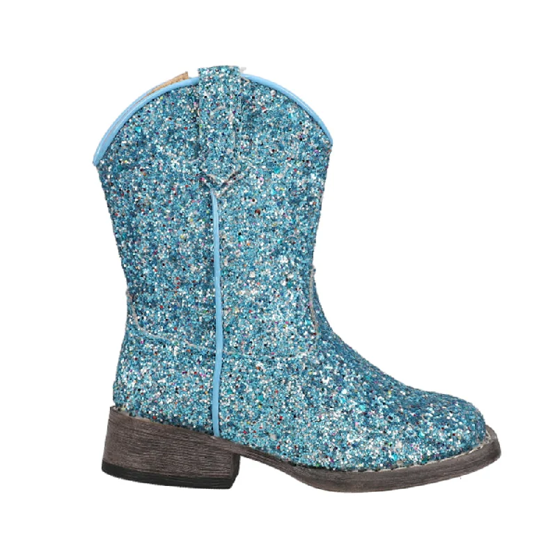 Glitter Galore Square Toe Cowboy Boots (Toddler)