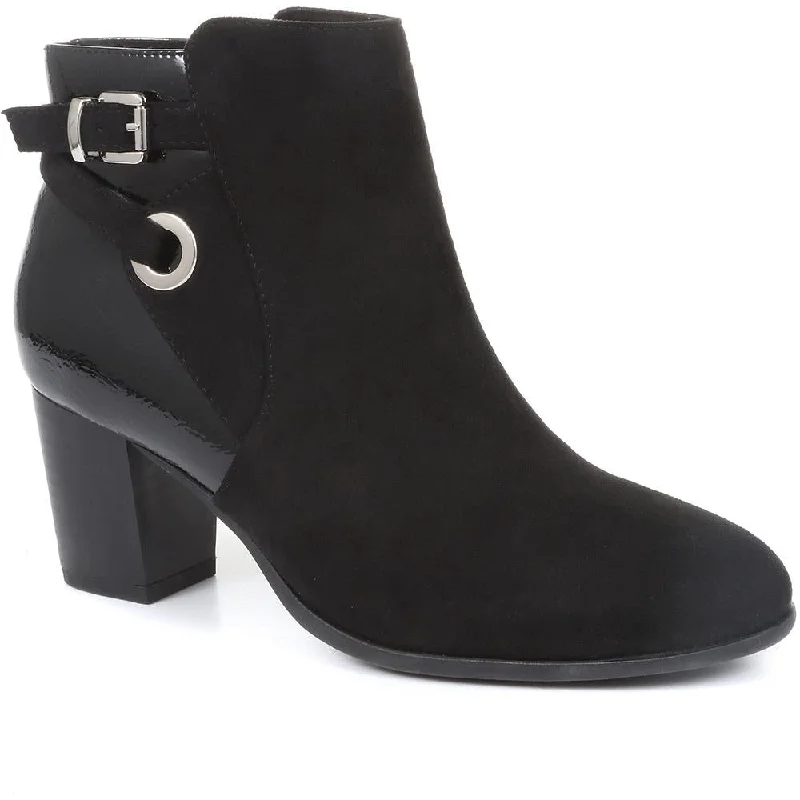 Ladies Low Block Heel Ankle Boots - BELTRE34009 / 320 395 / 320 395