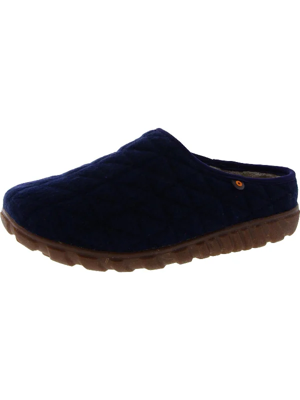 Don't Delay SNOWDAY Womens Round toe Slip on Slide Slippers
