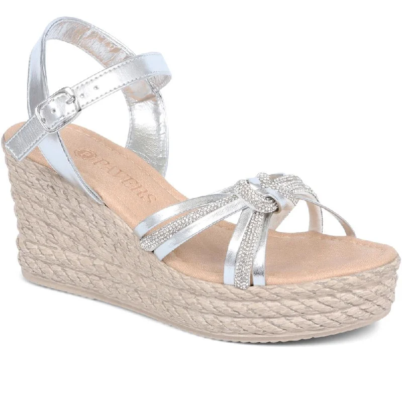 Strappy Wedge Sandals - CLUBS37005 / 323 801