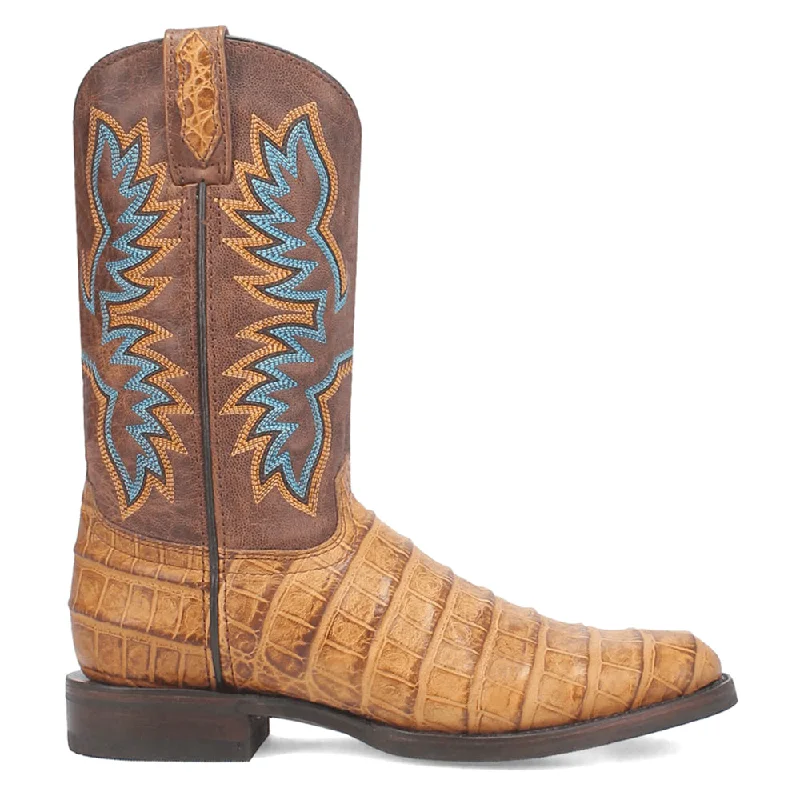 Trail Boss Gator Print Round Toe Cowboy Boots