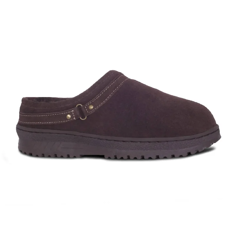 Steals and Deals Unisex Sheepskin Clog In Chocolate