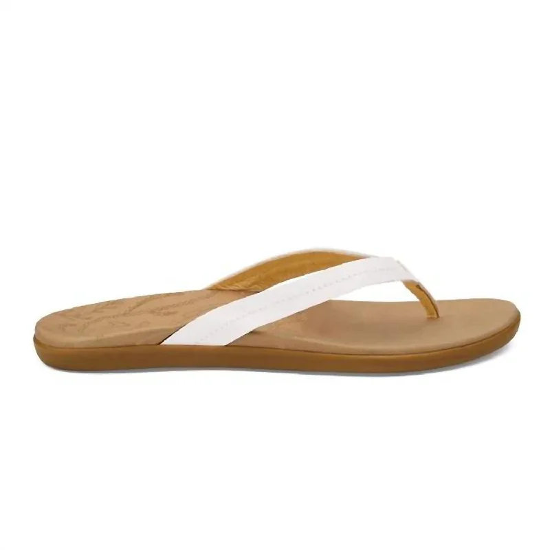 Women's Honu Sandals In Bright White,golden Sand