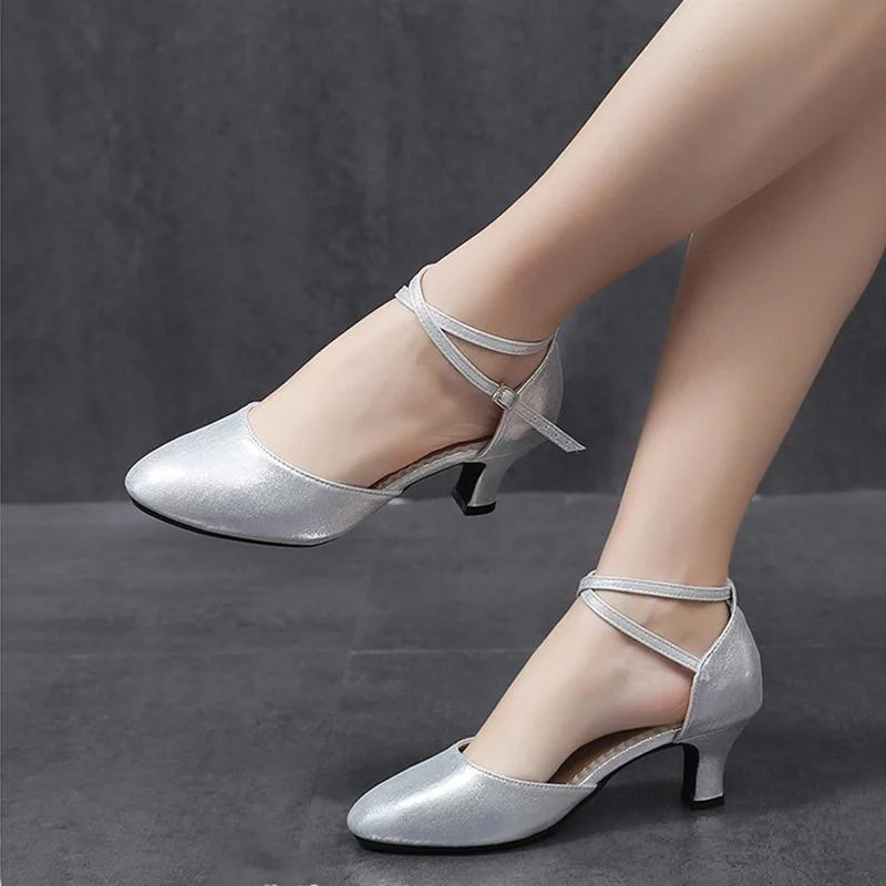 Women's Leatherette 3.5cm/5.5cm Heels Swing Dance Shoes Ballroom Dance Shoes Modern Shoes