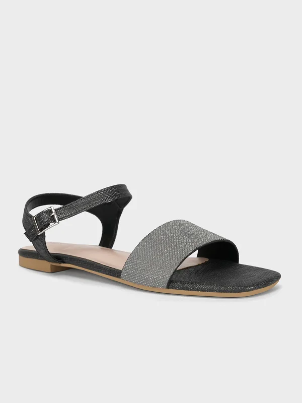 Weekend Offers You Can't Ignore Womens "ORIOLE" Shimmer Flat Sandals