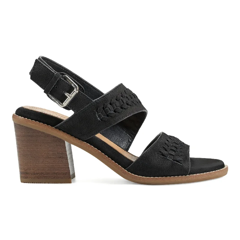 Weekend Bargains Just for You Anty Round Toe Stacked Heel Dress Sandals