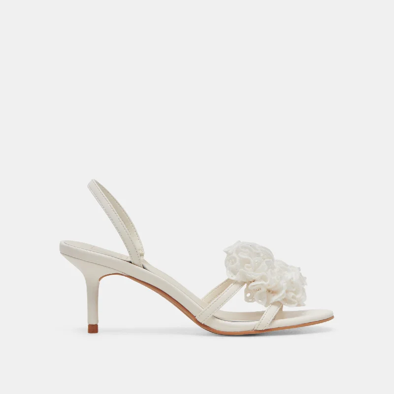 Your Weekend, Your Savings CECILA HEELS WHITE FLORAL EYELET
