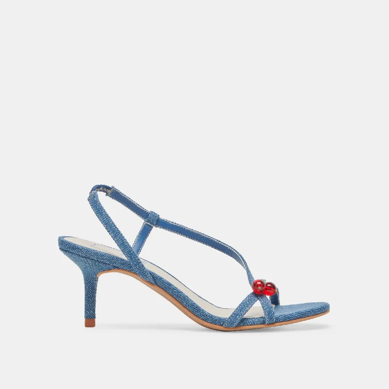 Weekend Specials to Savor CERISE HEELS BLUE DENIM