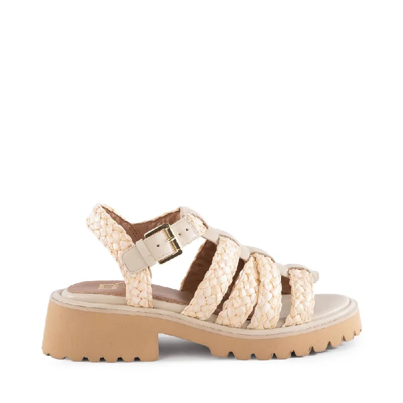 Chickadee Sandal in Natural Raffia from BC Footwear