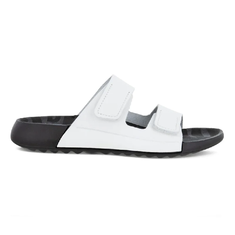 'Ecco' Women's 2nd Cozmo Two Band Slide - White