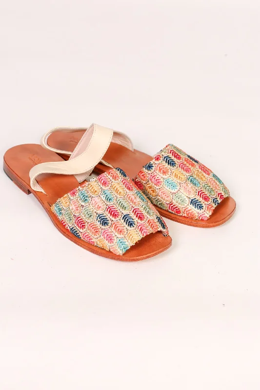 Weekend Offers That Shine EMBROIDERED SILK SANDALS LISA