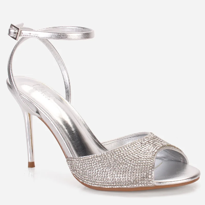 Women's "BILLAROS" Shimmery Stiletto Evening Sandals