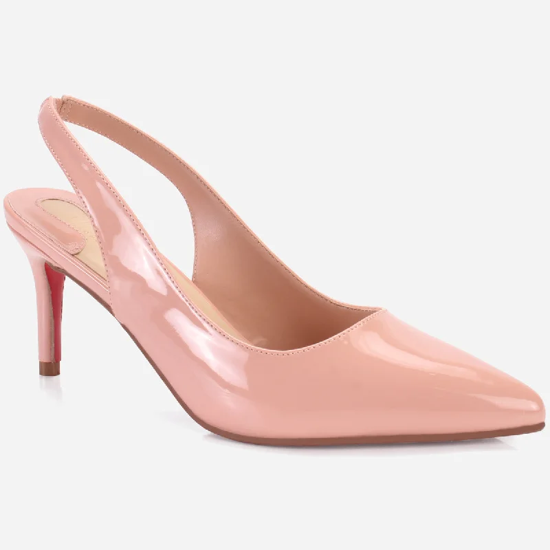 Massive Deals Womens "CRYSTAL" Elegent Sling Back Heeled Sandals