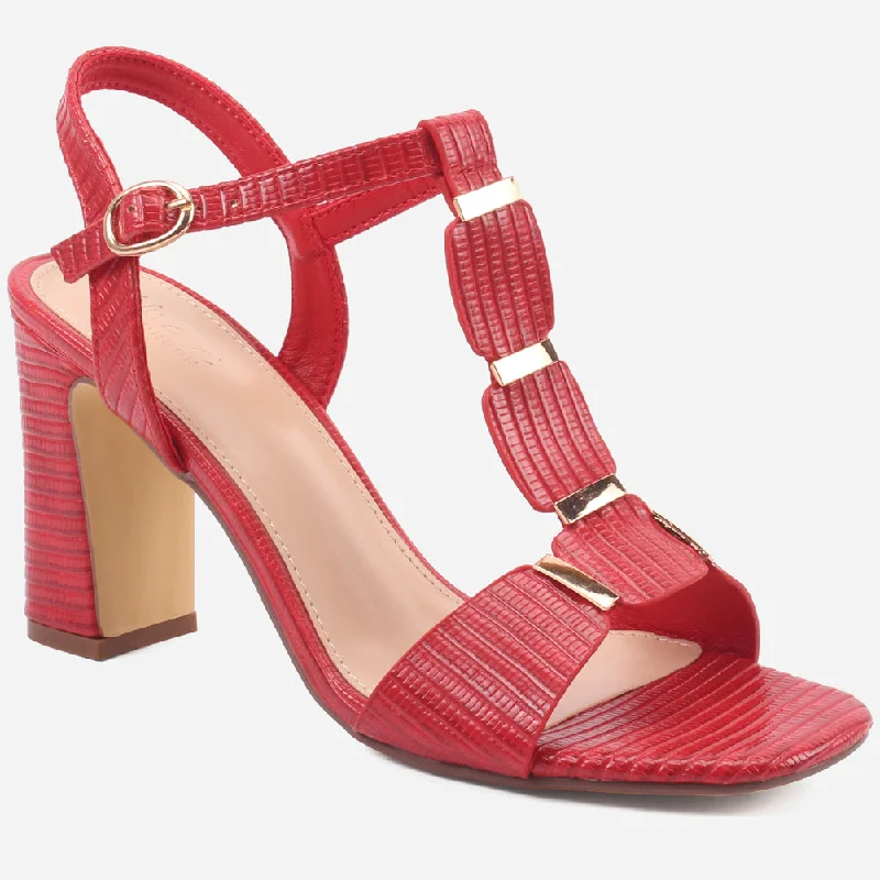 Womens "DIOAR" T-Bar Heeled Party Sandals