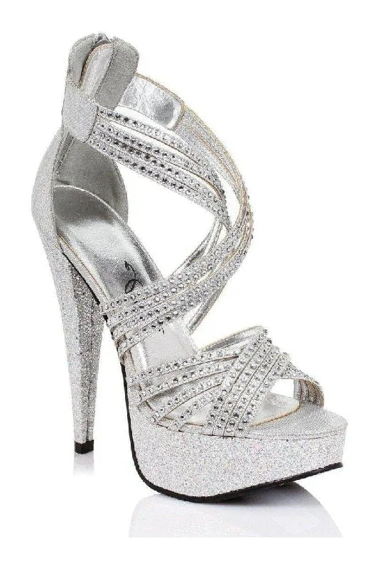 532-MIA Sandal | Silver Satin