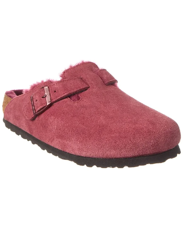 Birkenstock Boston VL Suede & Shearling Clog