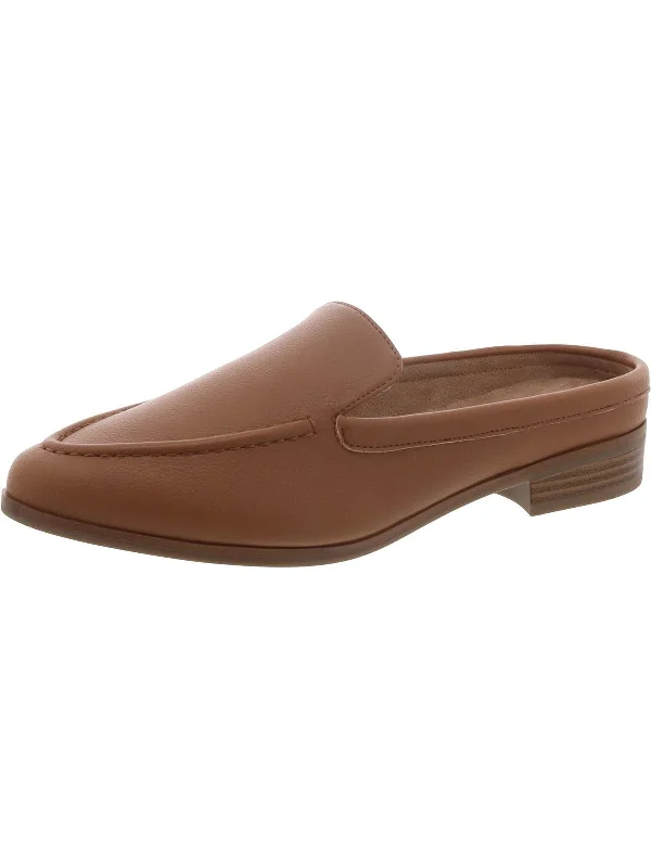 ENRIGHT Womens Faux Leather Slip on Mules