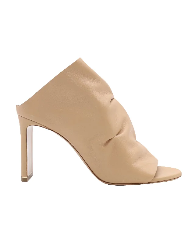 Nicholas Kirkwood D'Arcy Mules in Nude Nappa Leather